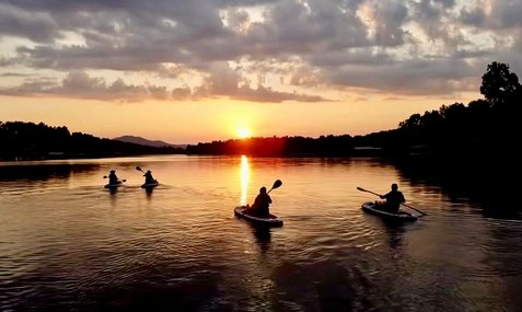 Chatuge Paddle Sunset Glow Tours - Lake Chatuge Boat Rentals Hiawassee GA Hayesville NC Paddleboarding Kayaking